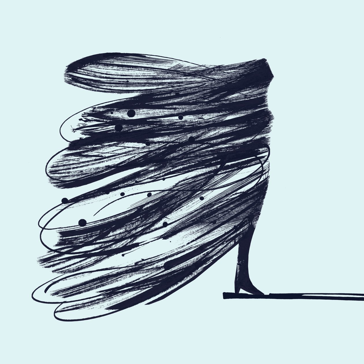 Perhostyttö, 2014 (tussi paperille) tekijältä Marco Campedelli