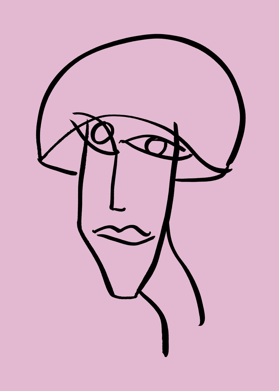 Nainen, 2019 (muste paperille) tekijältä Marco Campedelli