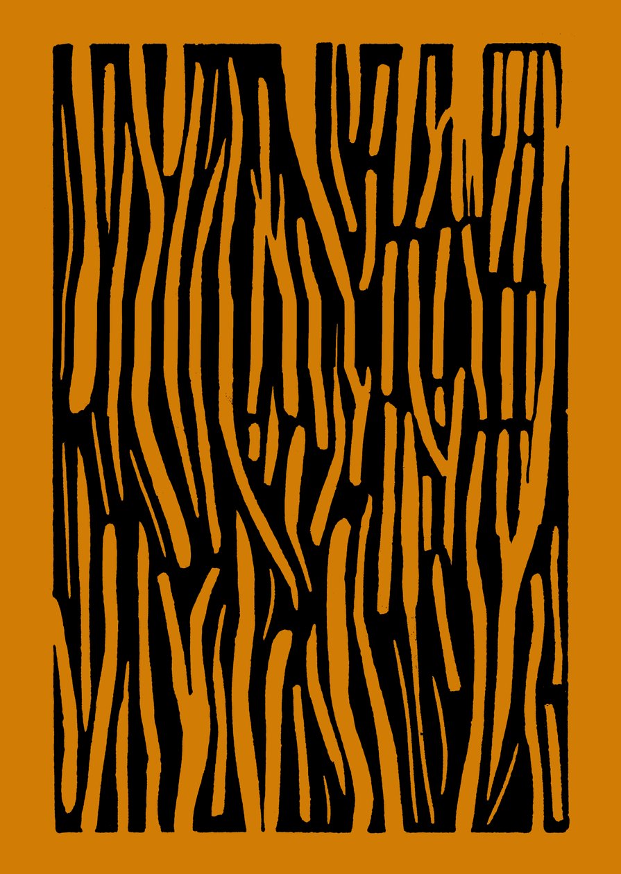 Wood, 2023 (linoleumi paperille) tekijältä Marco Campedelli