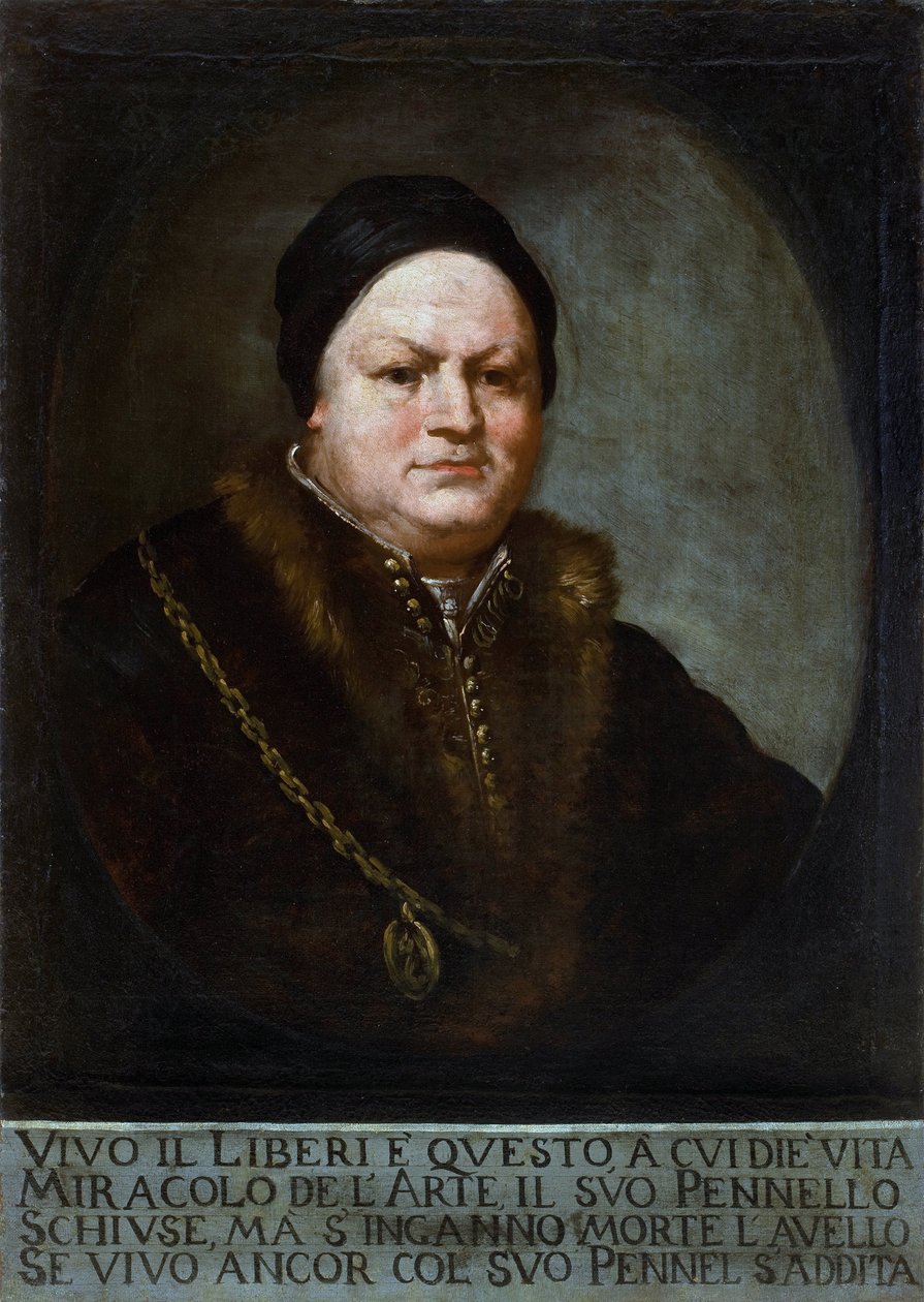 Taidemaalari Pietro Liberin (1605-1687) muotokuva - Marco Liberin maalaus (noin 1640-1687 jälkeen) tekijältä Marco Liberi