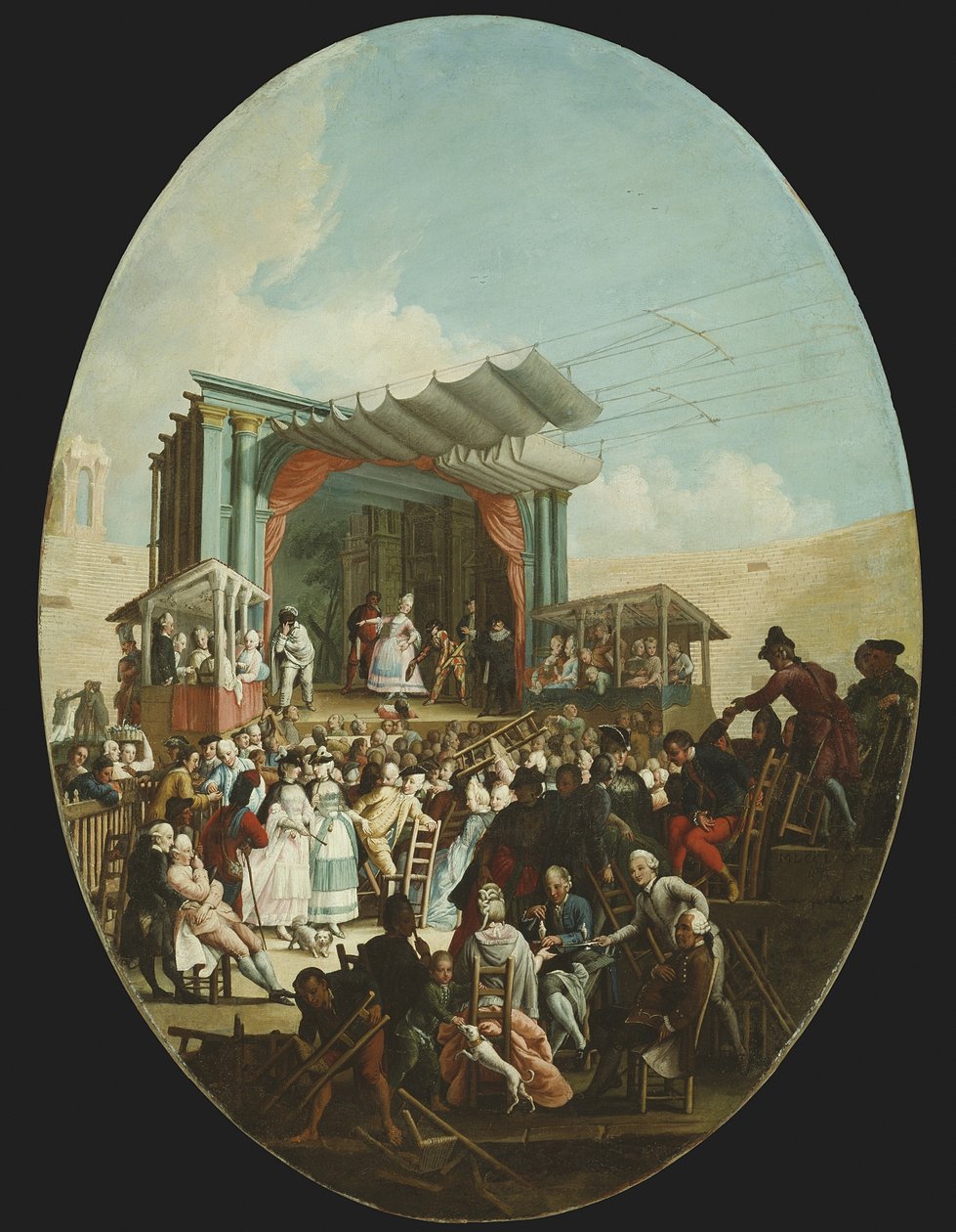 Italialainen komedia Veronassa, 1772 tekijältä Marco Marcola
