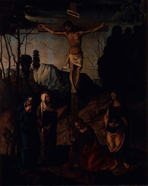 Ristiinnaulitseminen, n. 1510 (paneeli) tekijältä Marco Palmezzano