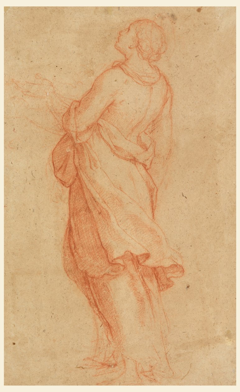 Piirros, Nuori nainen (Pyhä Maria Magdaleena ristin alla), 1550-75. tekijältä Marco Pino