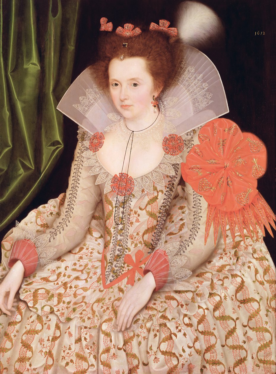 Prinsessa Elisabet, Jaakob I:n tytär, 1612 (paneeli) tekijältä Marcus Gheeraerts