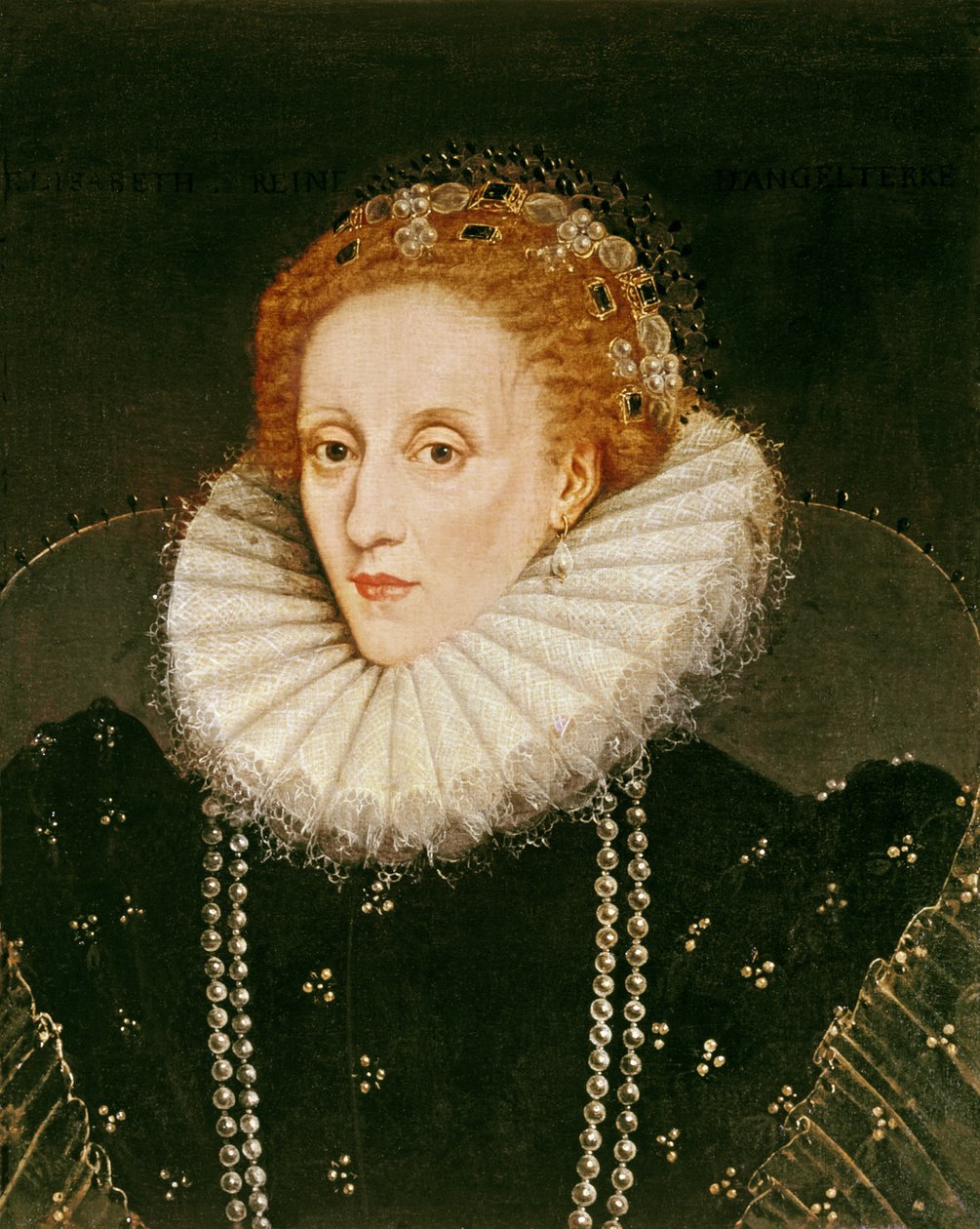 Kuningatar Elisabet I:n (1533-1603) muotokuva tekijältä Marcus Garret Gheeraerts the Younger