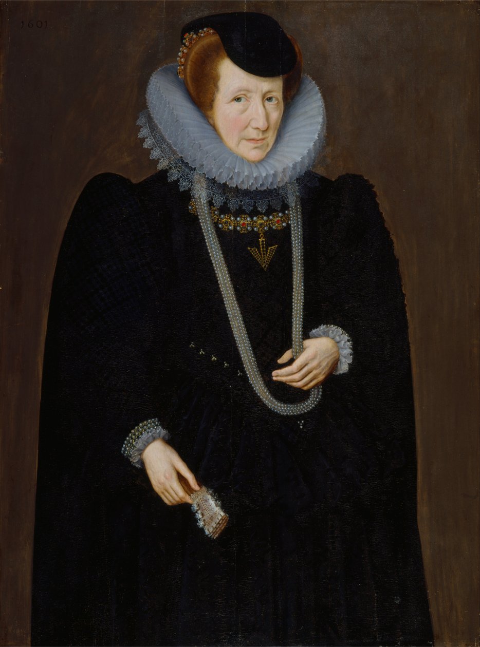 Naisen muotokuva, luultavasti Mary, Lady Scudamore. tekijältä Marcus Gheeraerts the Younger