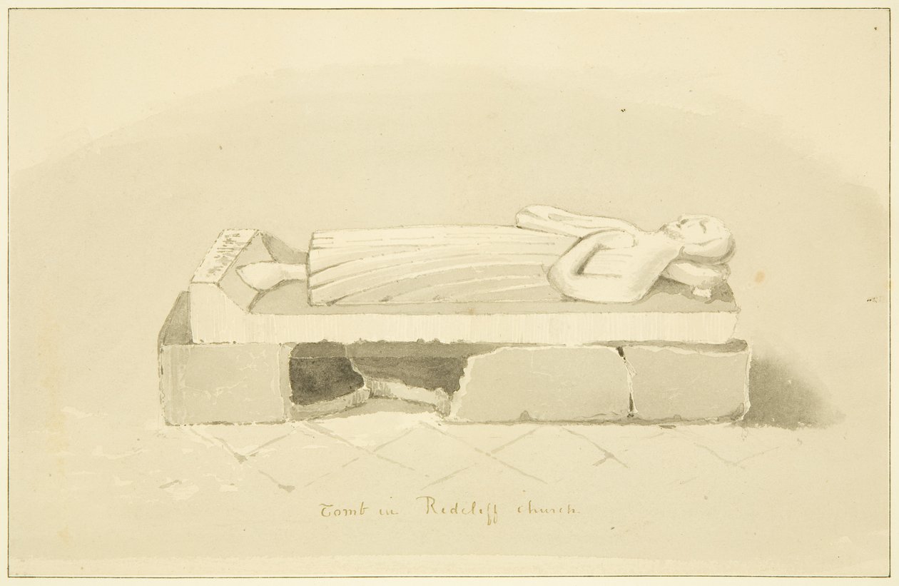 Sir John Lamingtonin hauta St Mary Redcliffessä (kynä ja akvarelli paperilla) tekijältä Marcus H. Homes