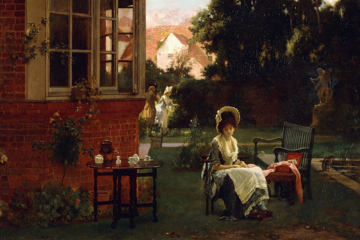 Varjossa, 1879 tekijältä Marcus Stone
