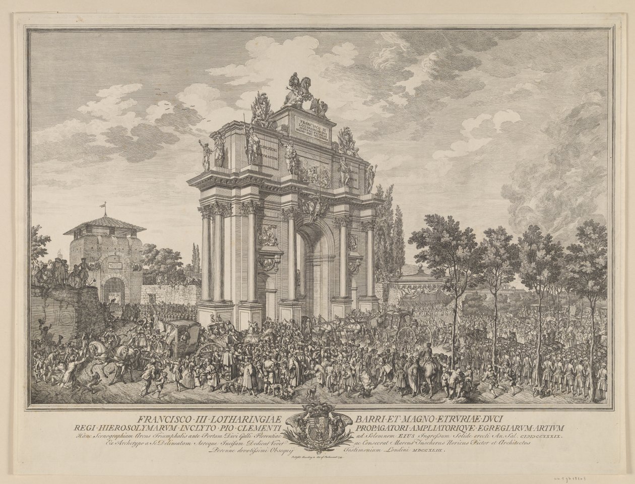 Frantz Stephanin kunnialaji saapuessaan Firenzeen 1739 tekijältä Marcus Tuscher