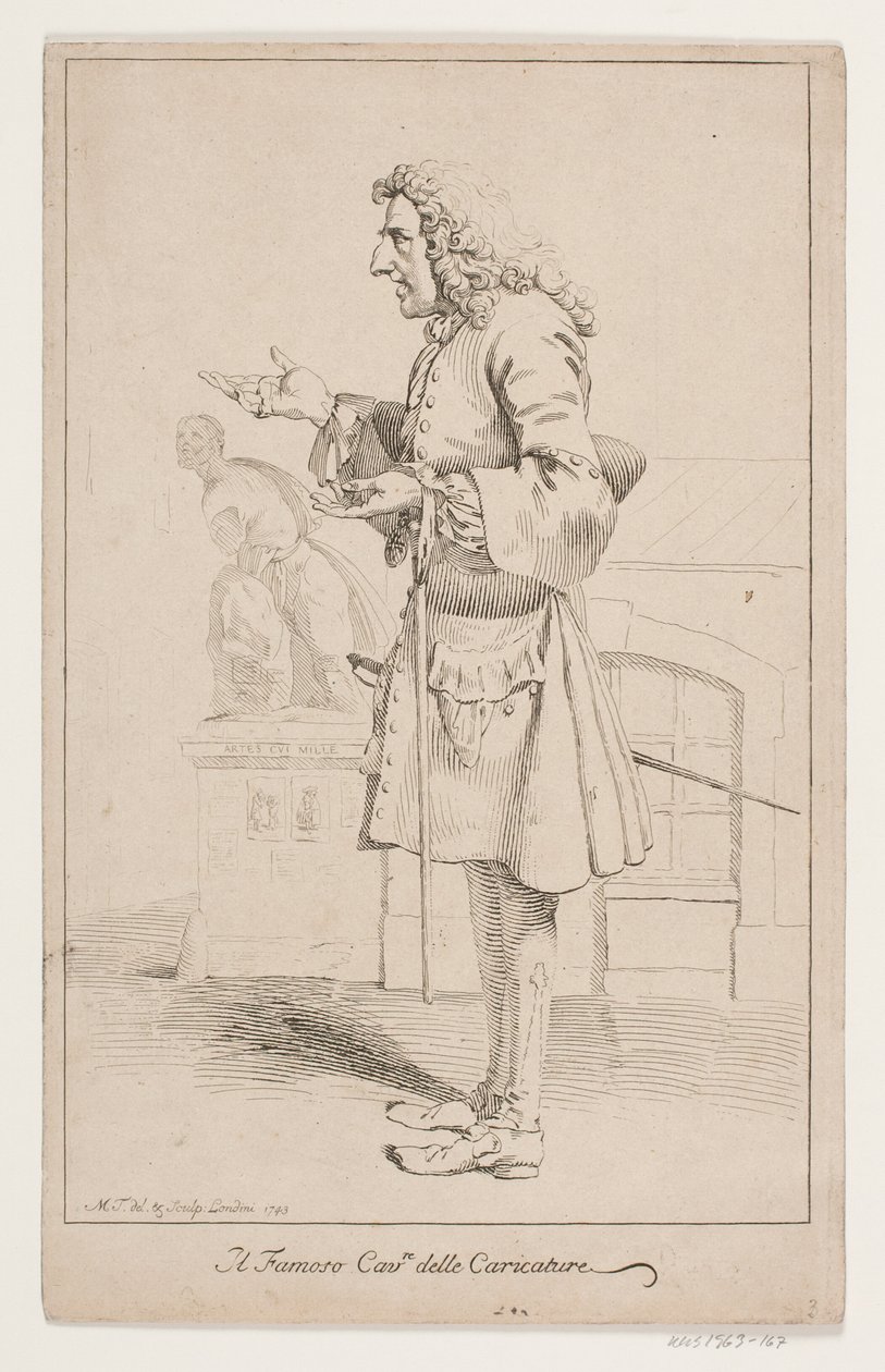 "Kuuluisa Cavre delle Caricature". Pier Leone Ghezzin (1674-1755) muotokuva tekijältä Marcus Tuscher