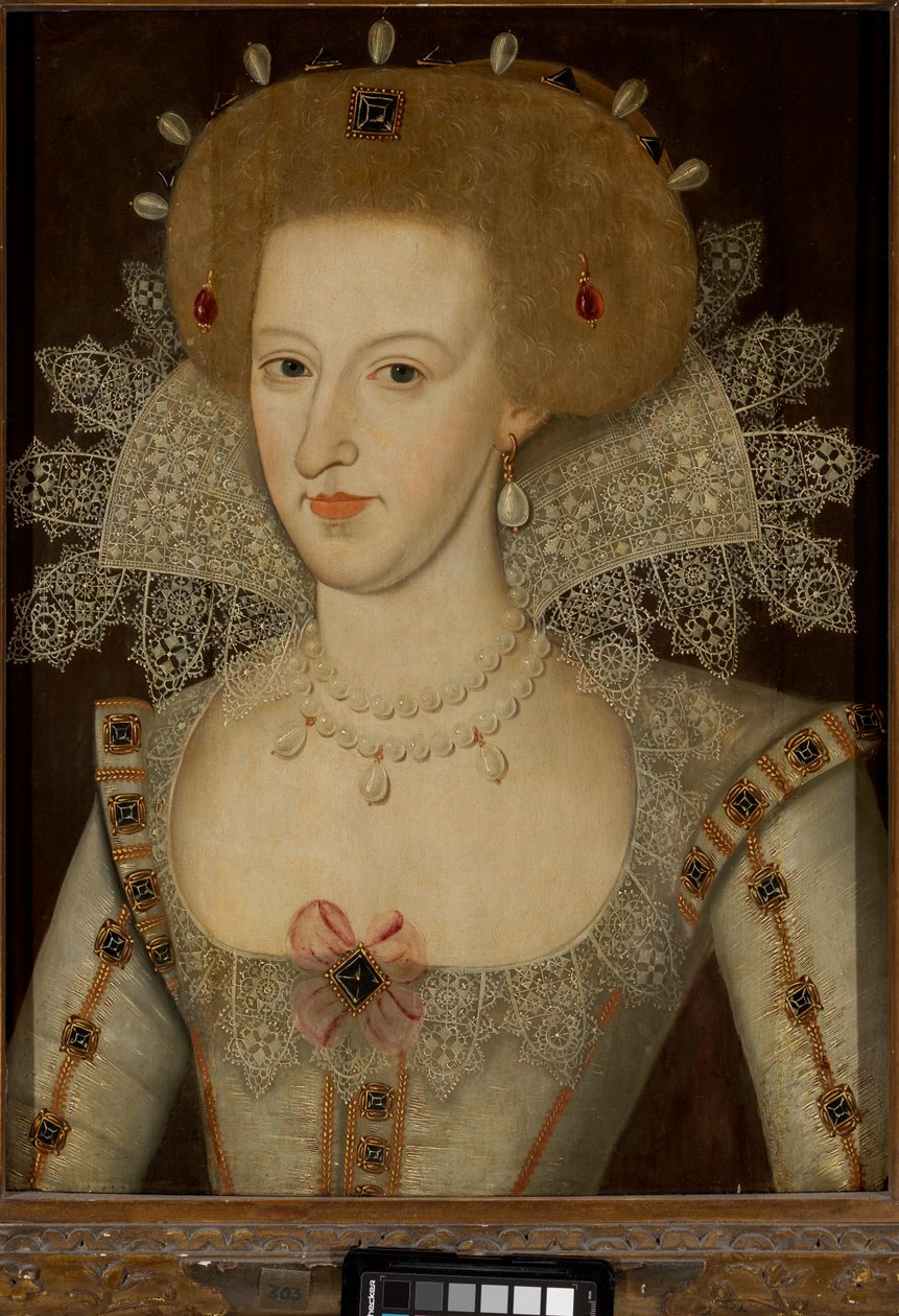 Tanskan Anne, James I ja VI:n kuningatar (1574-1619) tekijältä Marcus the Younger (circle of) Gheeraerts