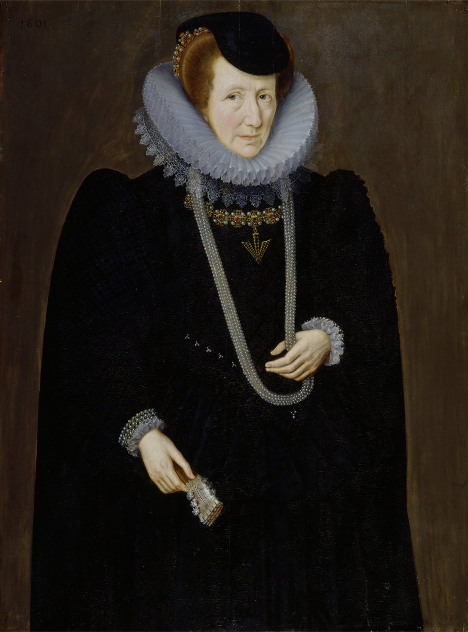 Naisen muotokuva, luultavasti Eleanor Packington, Lady Scudamore tekijältä Marcus the Younger Gheeraerts