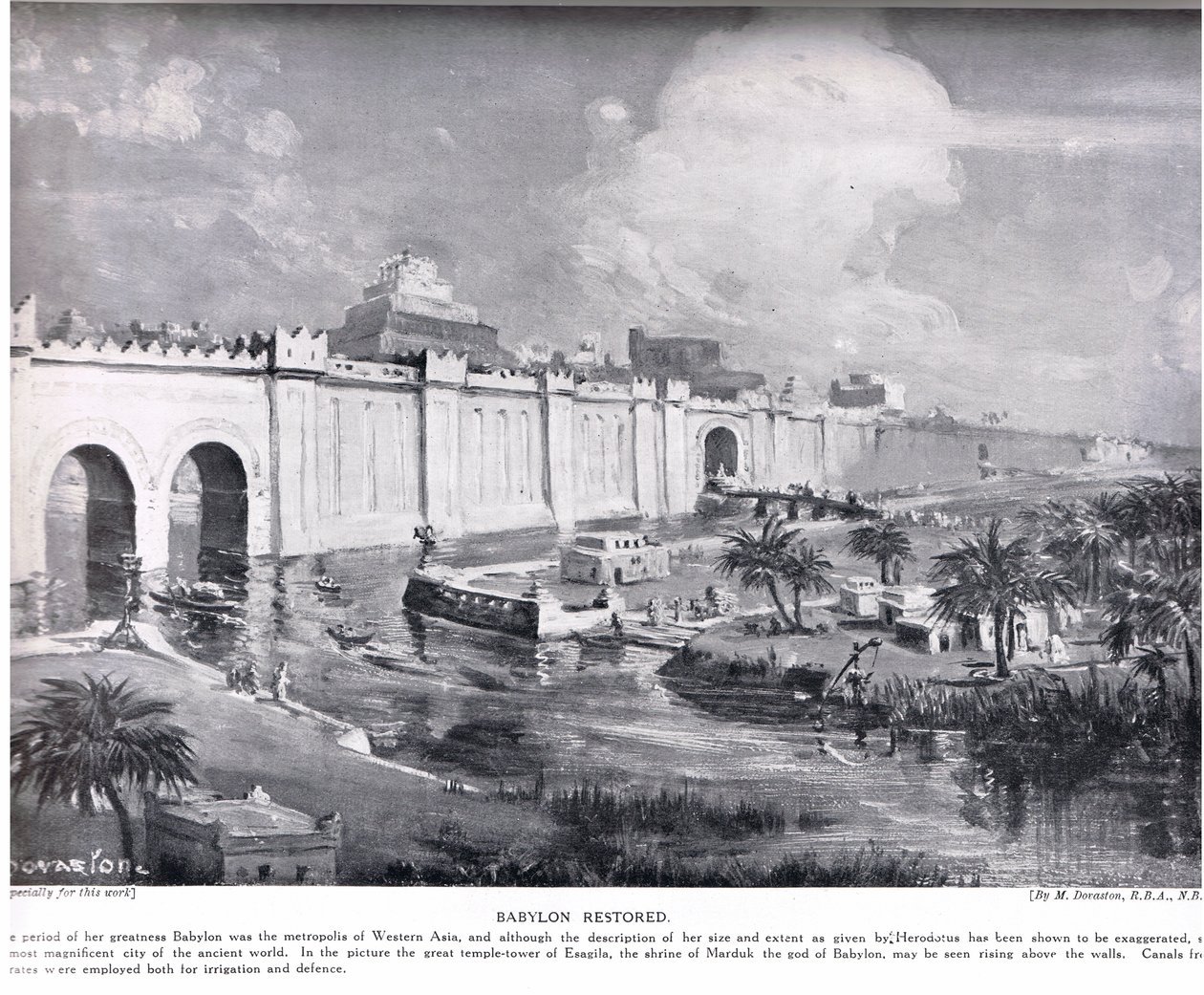 Babylon Restored, kuvitus Hutchinsonin teoksesta 