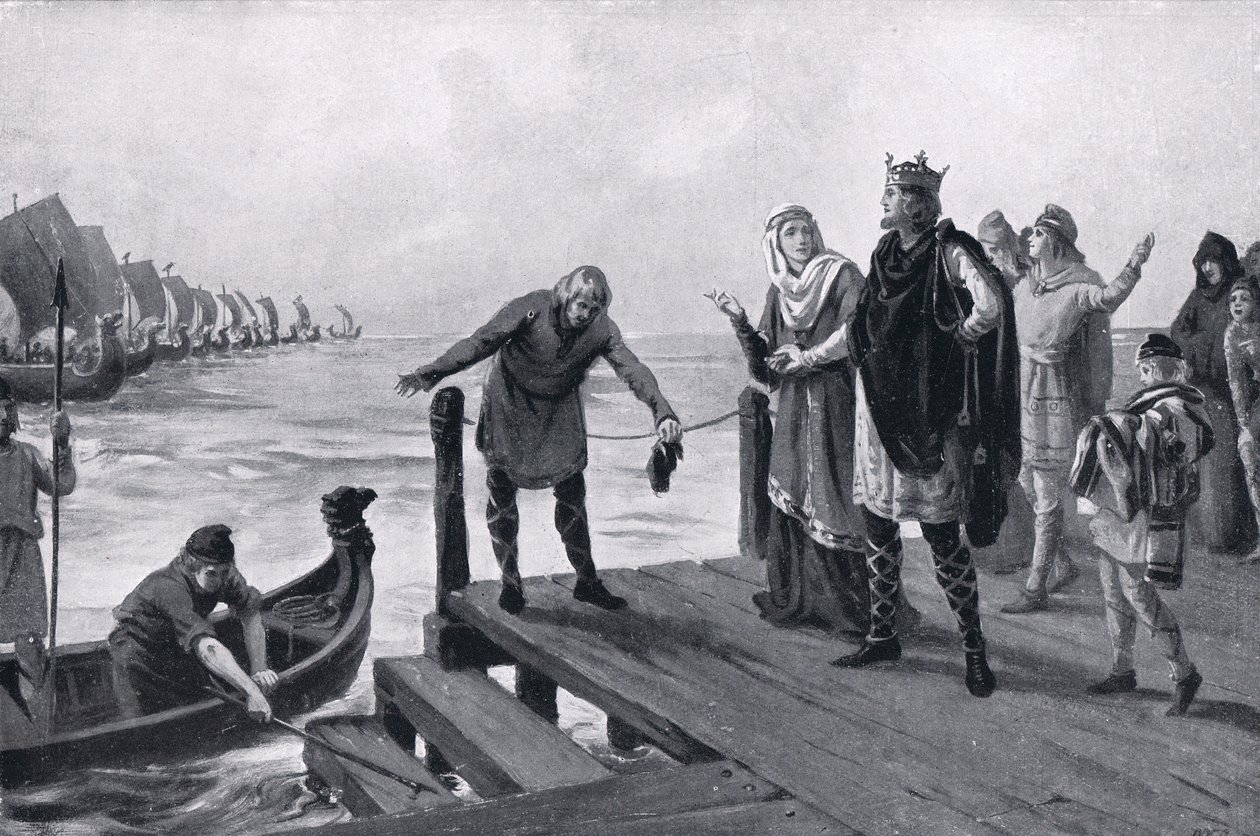 Edgar Rauhanturvaaja pitämässä laivastotilaisuutta AD973 tekijältä Margaret Dovaston