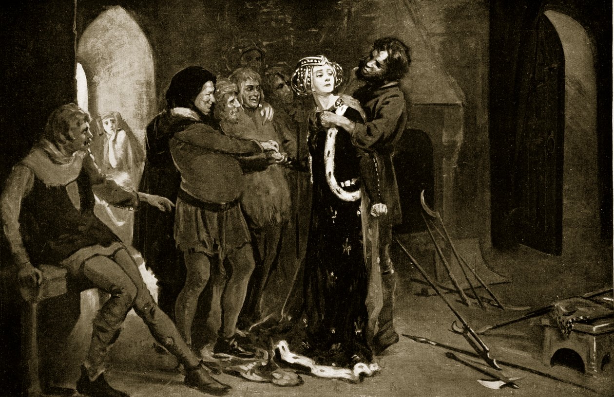 Kapinallisten suutelema "Fair Maid of Kent", kuvitus teoksesta "Hutchinson