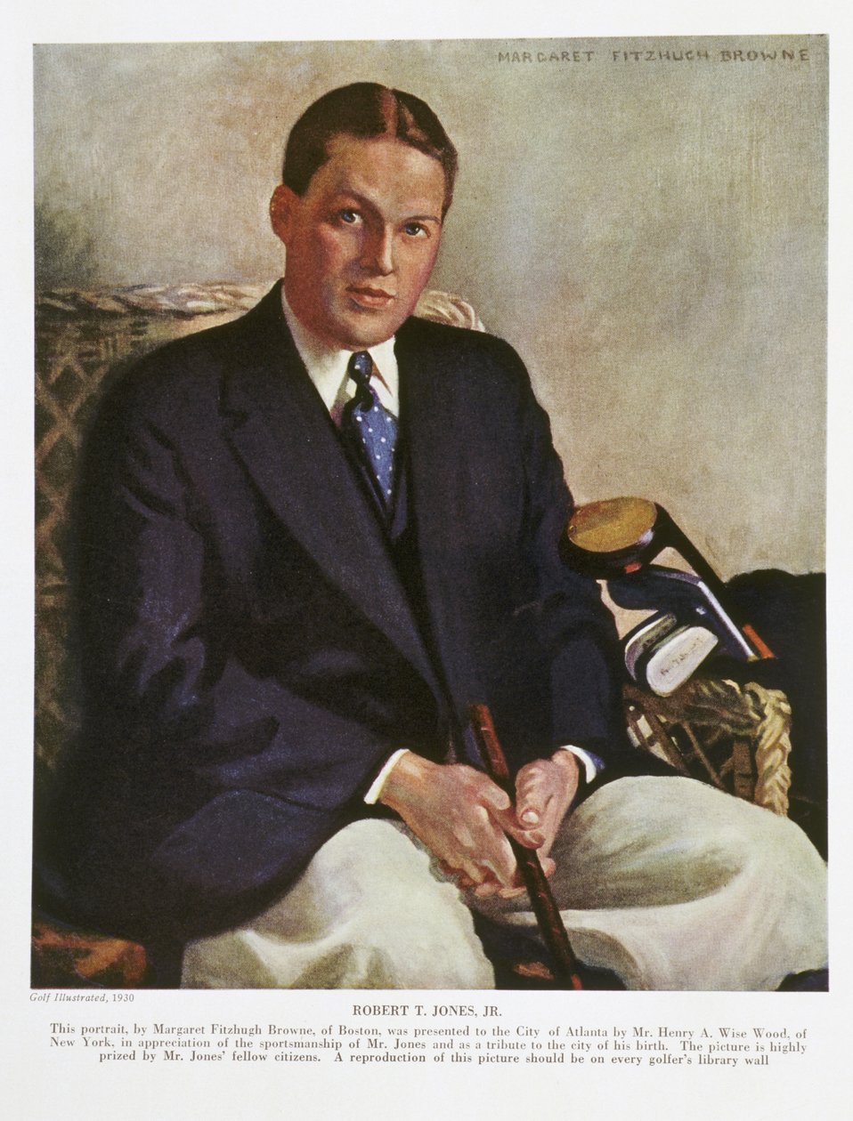 Bobby Jonesin muotokuva, 1930 tekijältä Margaret Fitzhugh Browne