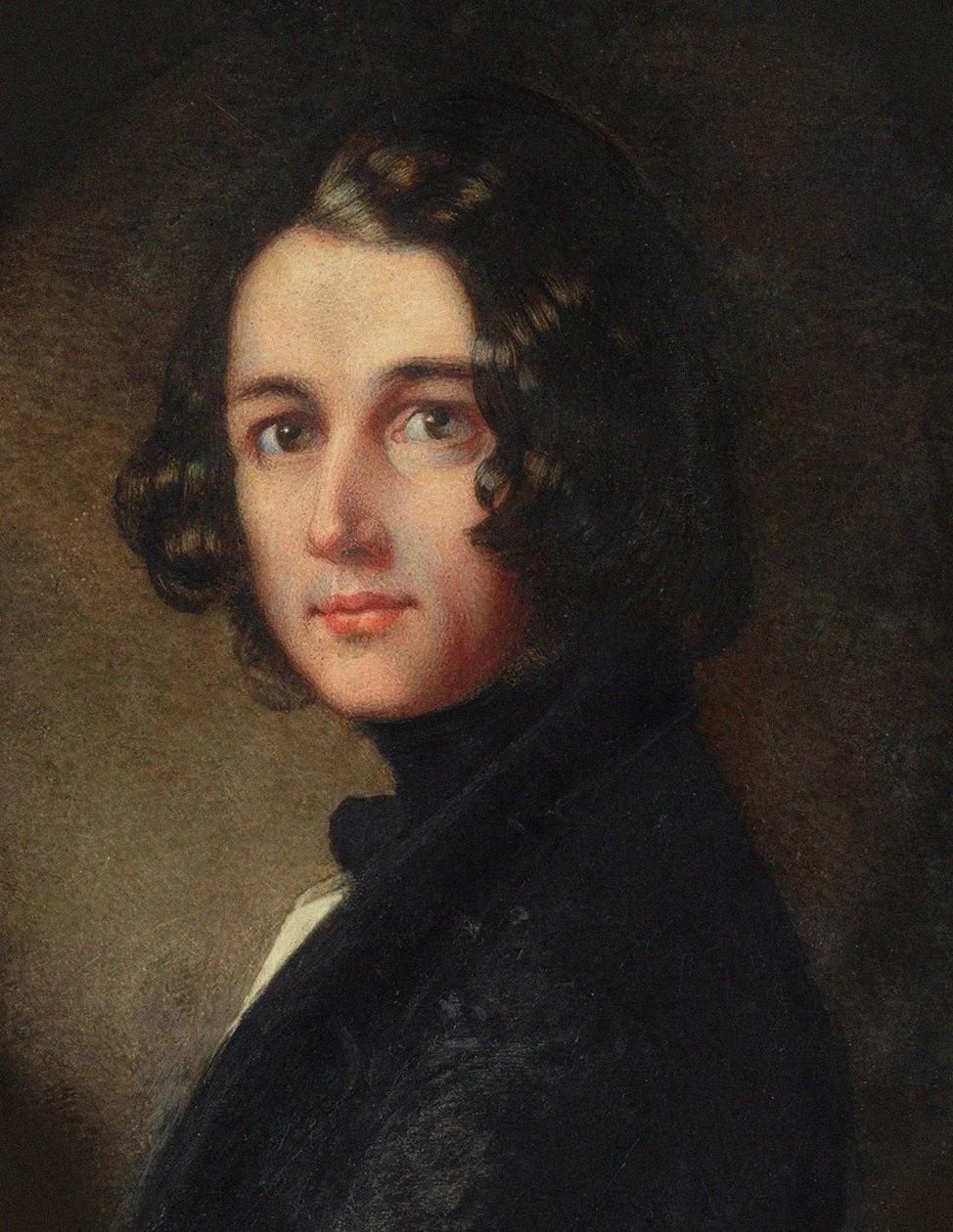 Muotokuva Charles Dickens Detailista, 1843. tekijältä Margaret Gillies