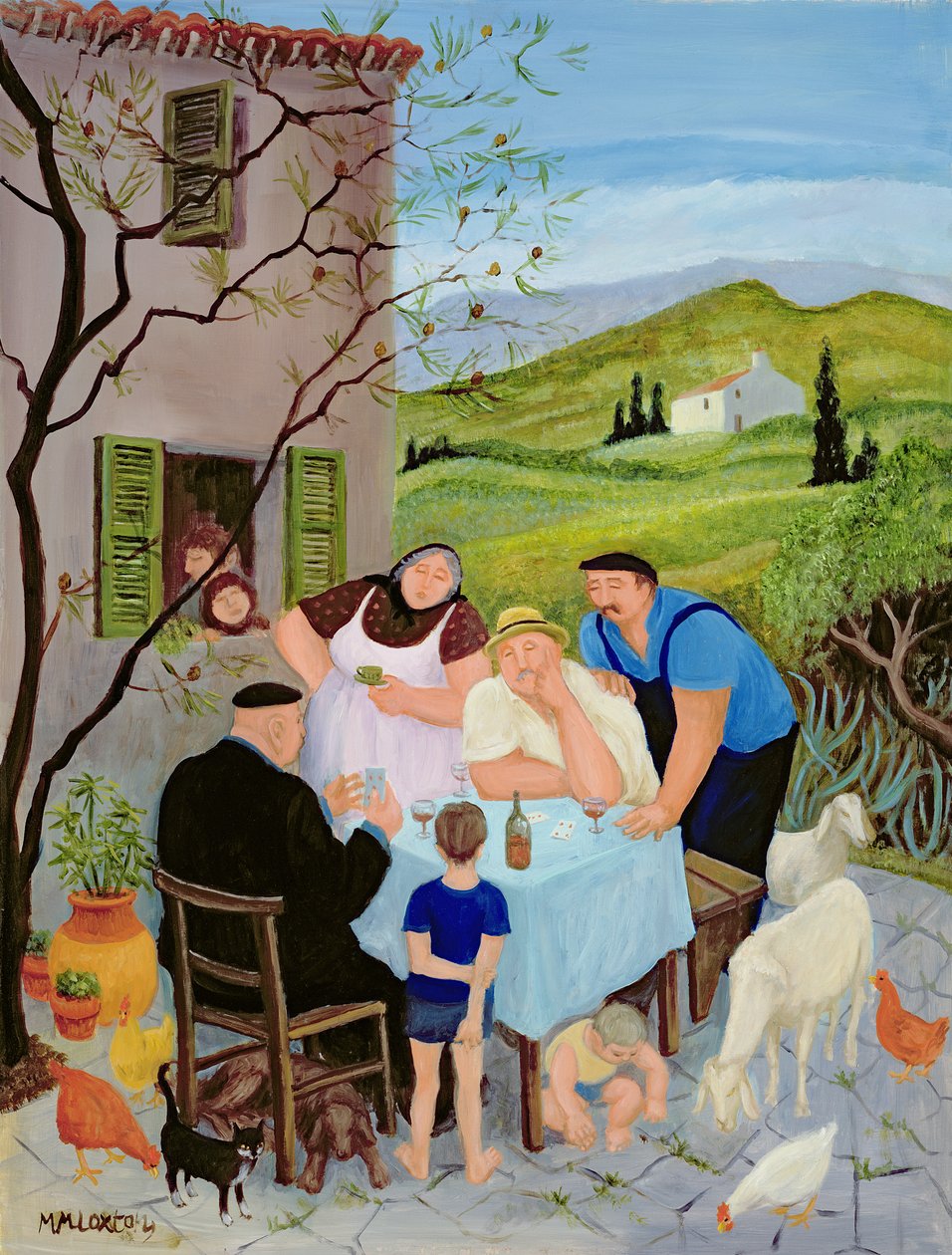 Sunnuntai (öljy kankaalle) tekijältä Margaret Loxton