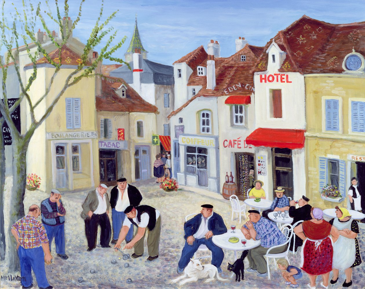 Peli, Burgundy (öljy kankaalle) tekijältä Margaret Loxton