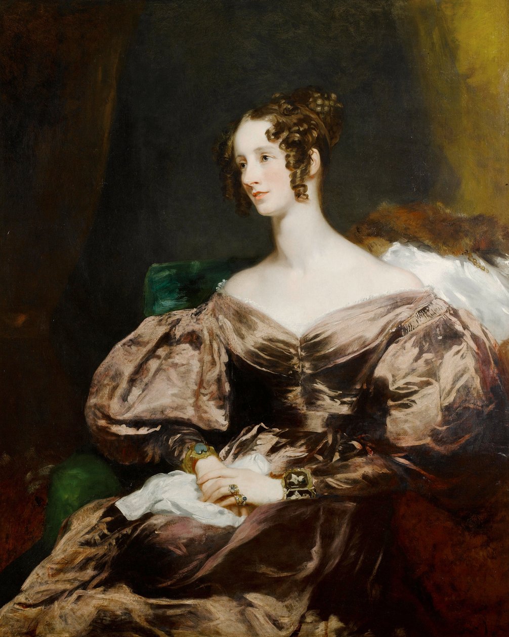 Muotokuva Harriet Brudenell, kreivitär Howe (1799-1836) tekijältä Margaret Sarah Carpenter