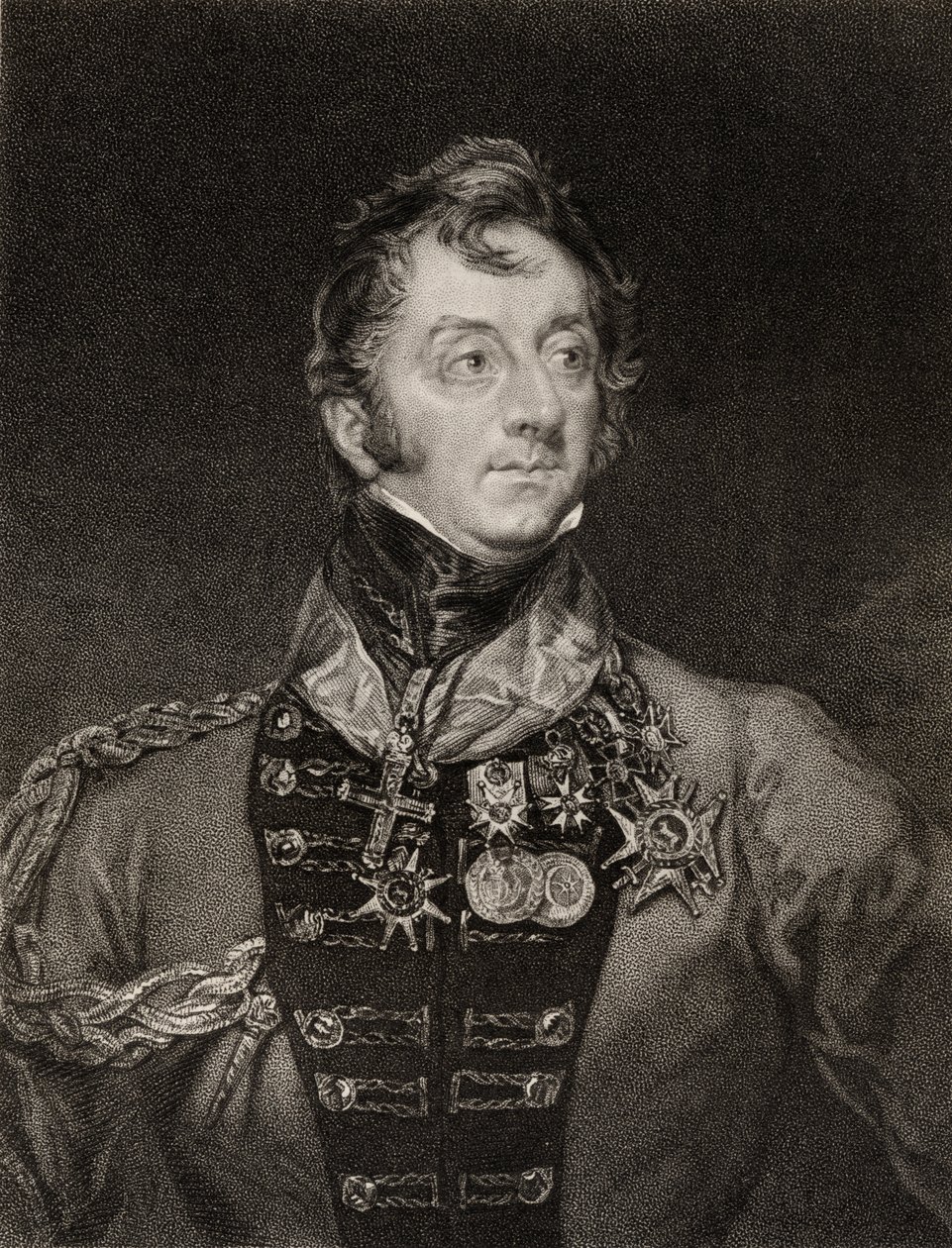 Sir Charles William Doyle (1770-1842), kaiverrus Thomas Hodgetts (fl.1801-46) 1827 tekijältä Margaret Sarah Carpenter