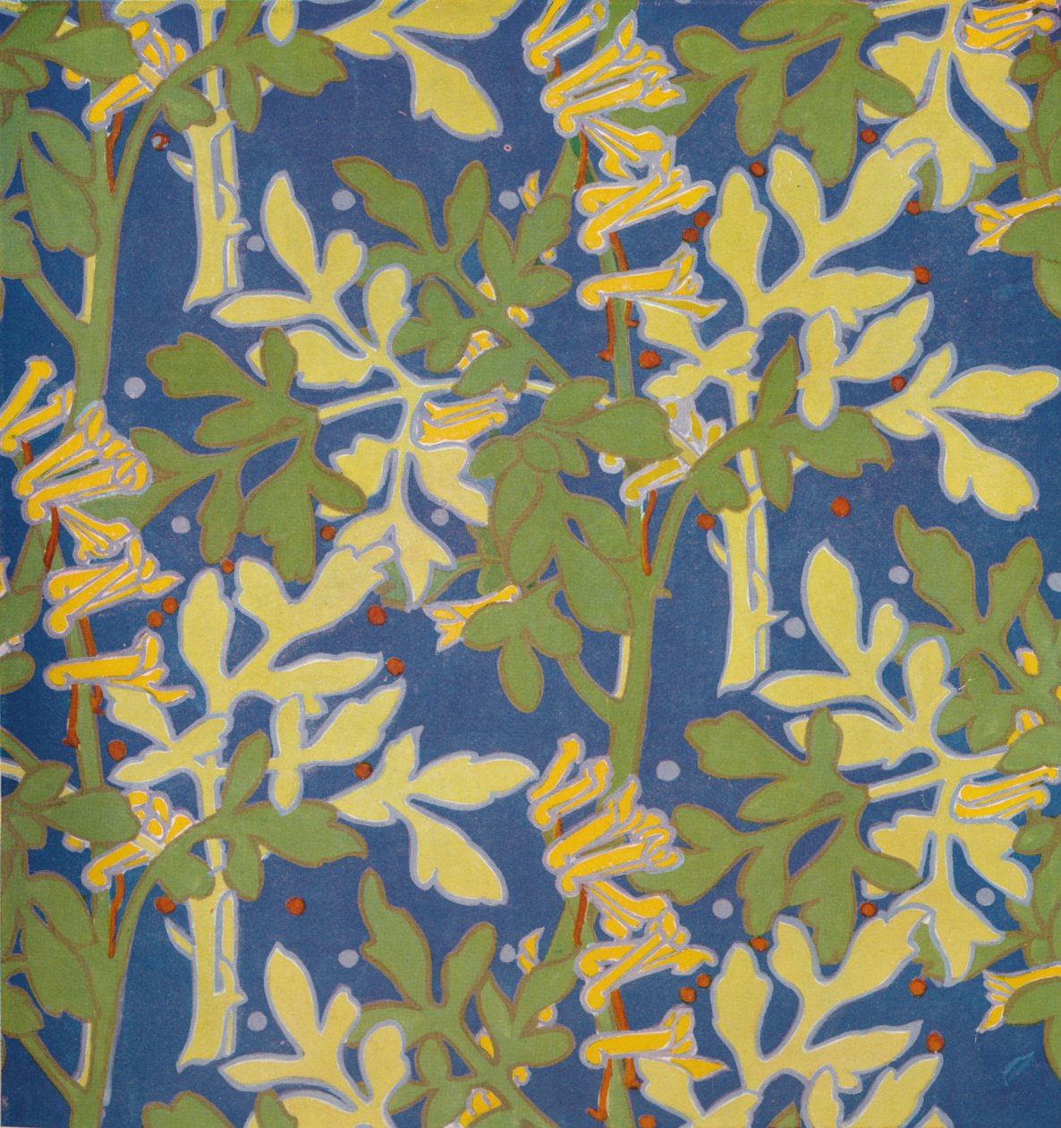 "Design for Block Printed Silk", 1926 tekijältä Margery Tomlin
