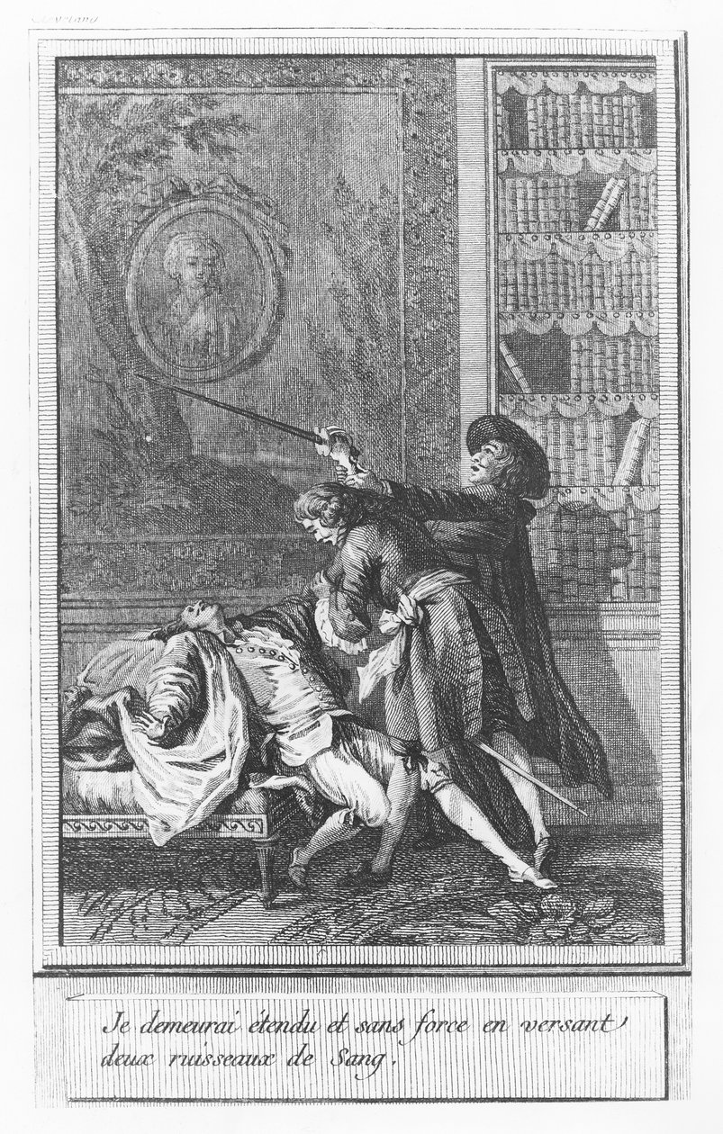 Kuvitus Abbé Prévostin teoksesta "The Life and Adventures of Mr. Cleveland, Natural Son of Oliver Cromwell" (Oliver Cromwellin luonnollisen pojan Clevelandin elämä ja seikkailut). tekijältä Marguerite Ponce