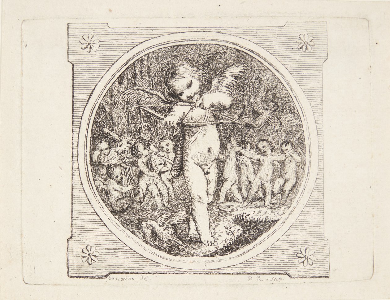 Cupid jousi ja nuoli tekijältä Marguerite Louise De Lorme du Ronseray