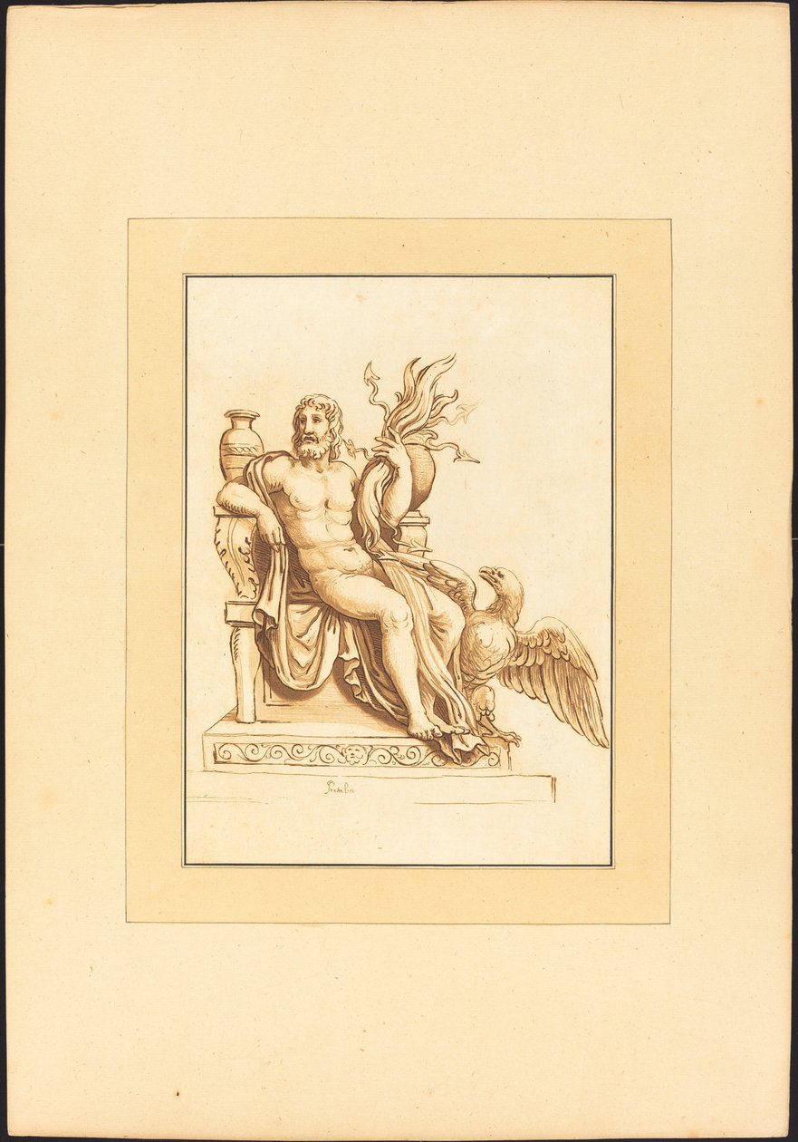 Jupiter tekijältä Maria Catharina Prestel after Giulio Romano