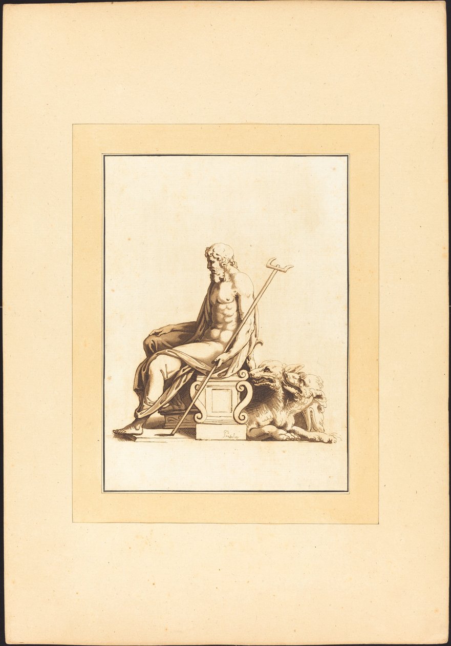 Pluto tekijältä Maria Catharina Prestel after Giulio Romano