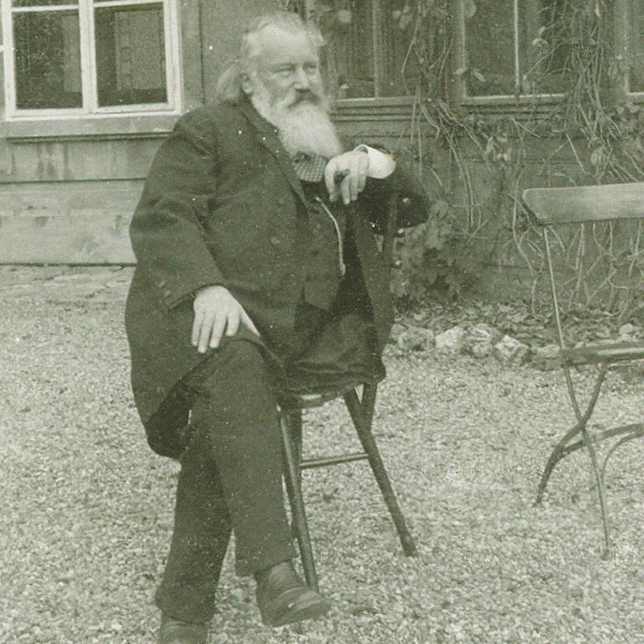 Säveltäjä Johannes Brahmsin muotokuva 1833-1897, 1894 tekijältä Maria Fellinger