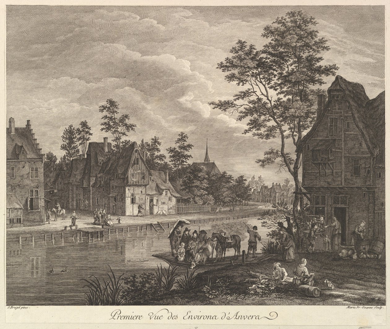Ensimmäinen näkymä Antwerpenin ympäristöön Premiere Vue des Environs d