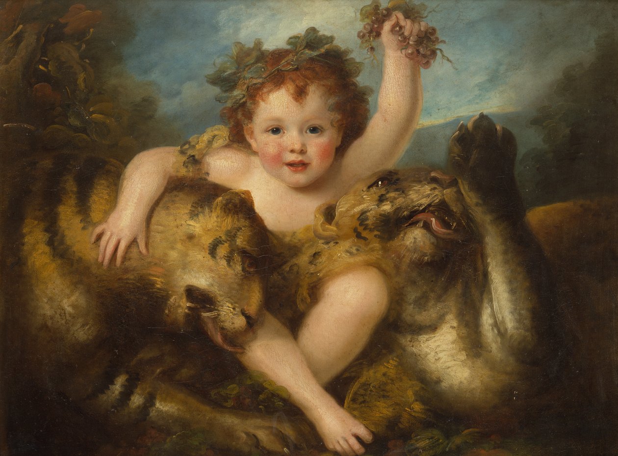Muotokuva kunnia. George Lamb, infant Bacchus (öljy kankaalle) tekijältä Maria Hadfield Cosway