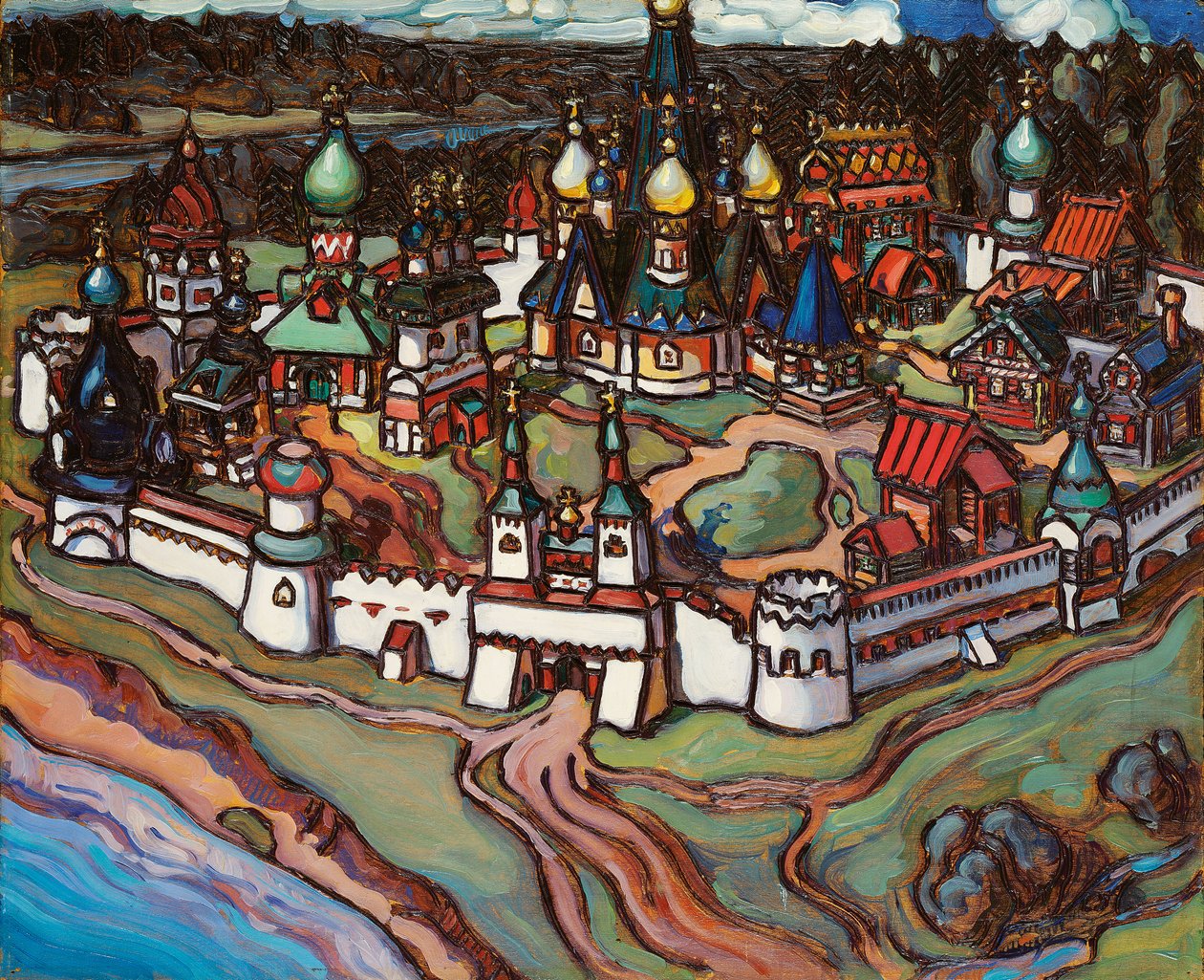 Kylä, 1899 tekijältä Maria Iakunchikova
