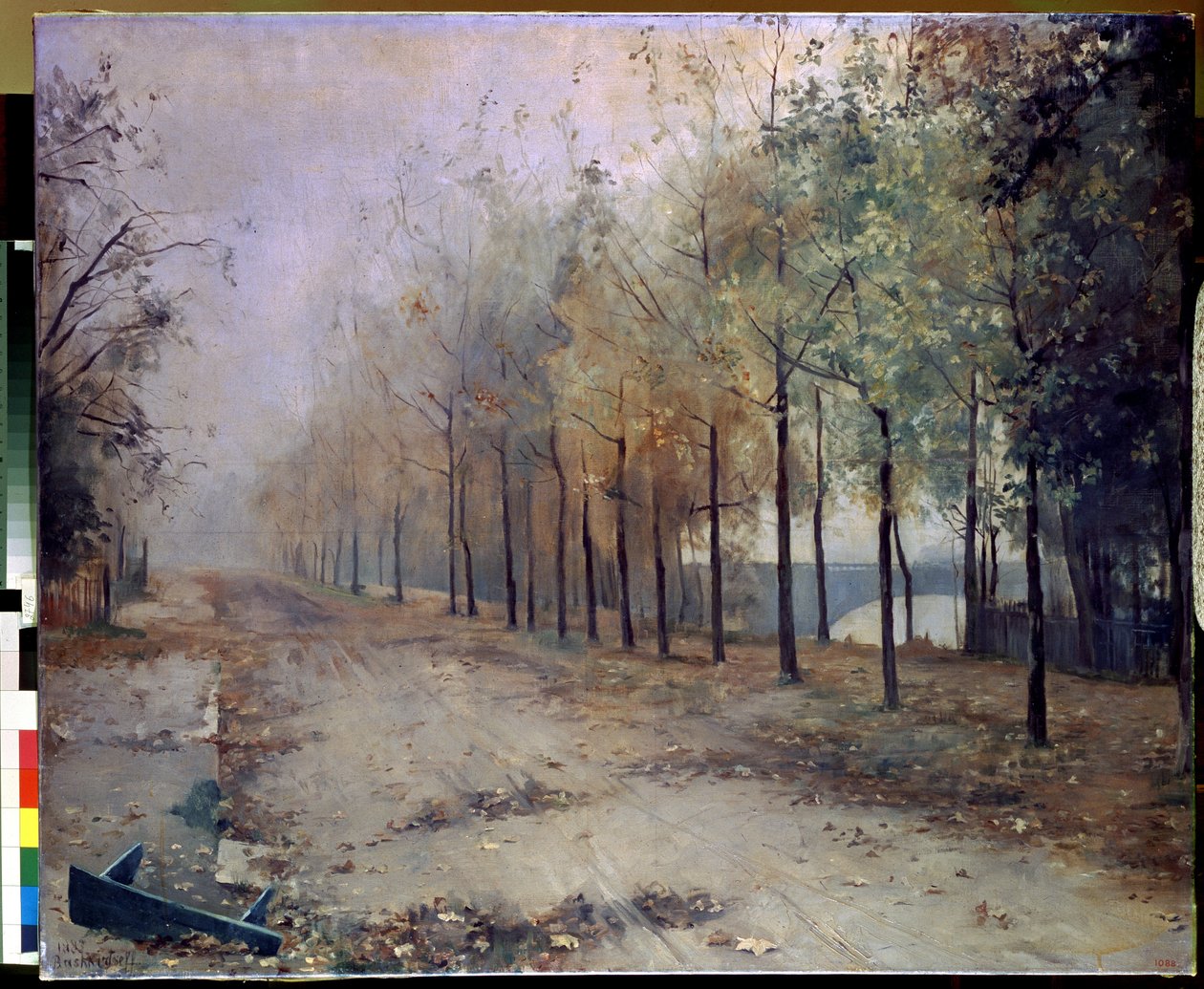 Syksy (syksy). Maria Konstantinovna Bashkirtsevan (1860-1884) maalaus. Öljy kankaalle, 97 x 117 cm, 1883. Venäläinen taide, 1800-luvun maisema. Venäjän valtionmuseo, Pietari. tekijältä Maria Konstantinova Bashkirtseva