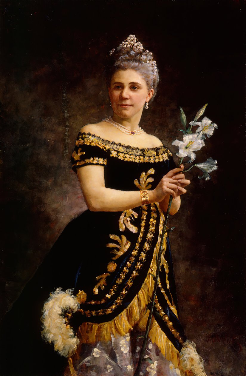 Muotokuva oopperalaulaja Ida Basilier-Magelssenista 1846-1928 Philinen oopperassa..., 1887. tekijältä Maria Wiik