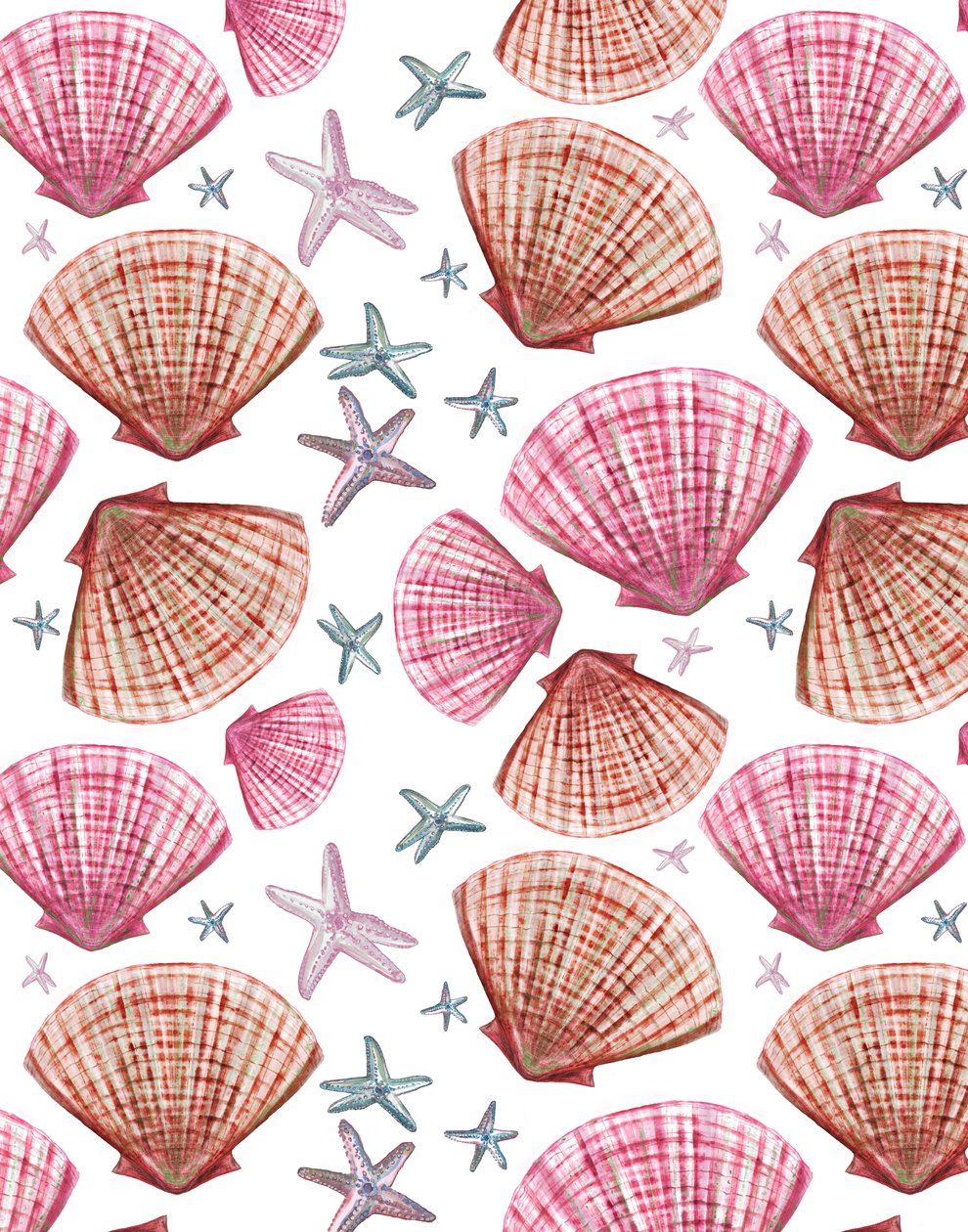Whitstable Sea Shells, 2020 (vesiväri paperille) tekijältä Marianna Kulukundis
