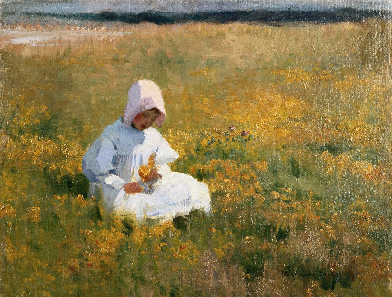 Leinikkien pellolla tekijältä Marianne Stokes