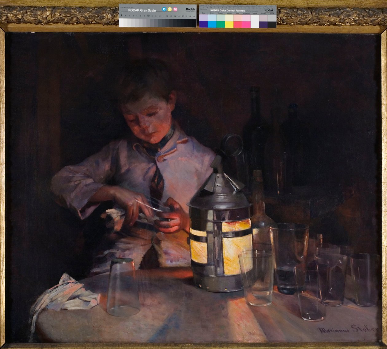 Lyhdyn valo, 1888 tekijältä Marianne Stokes