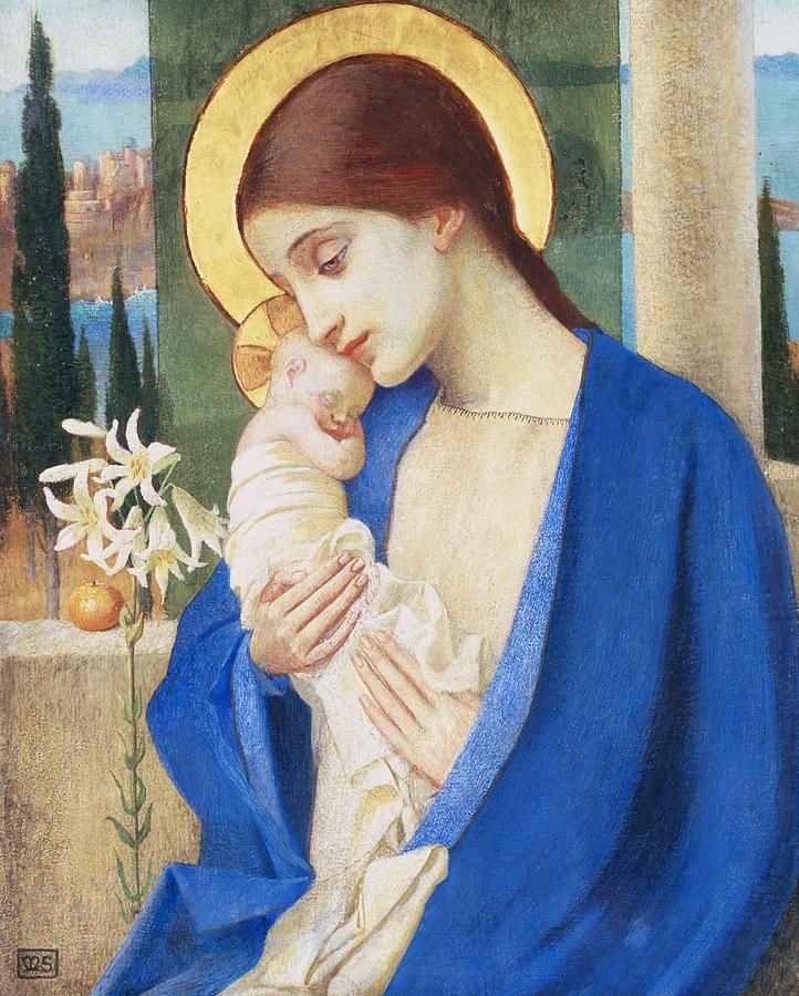 Madonna ja lapsi tekijältä Marianne Stokes