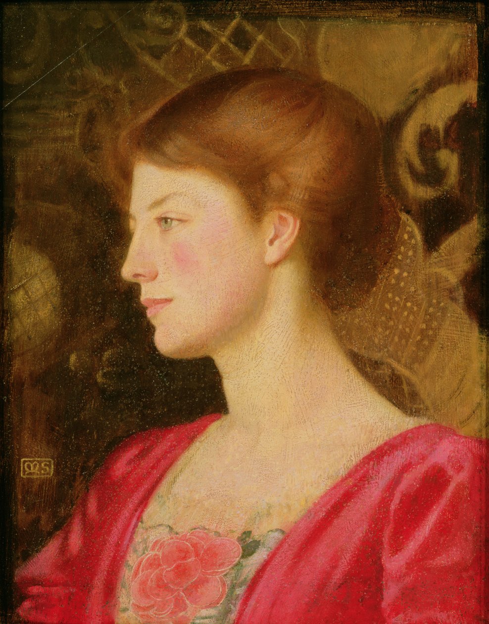 Lady Irene Stokesin (s. Ionides) muotokuva n. 1908 tekijältä Marianne Stokes