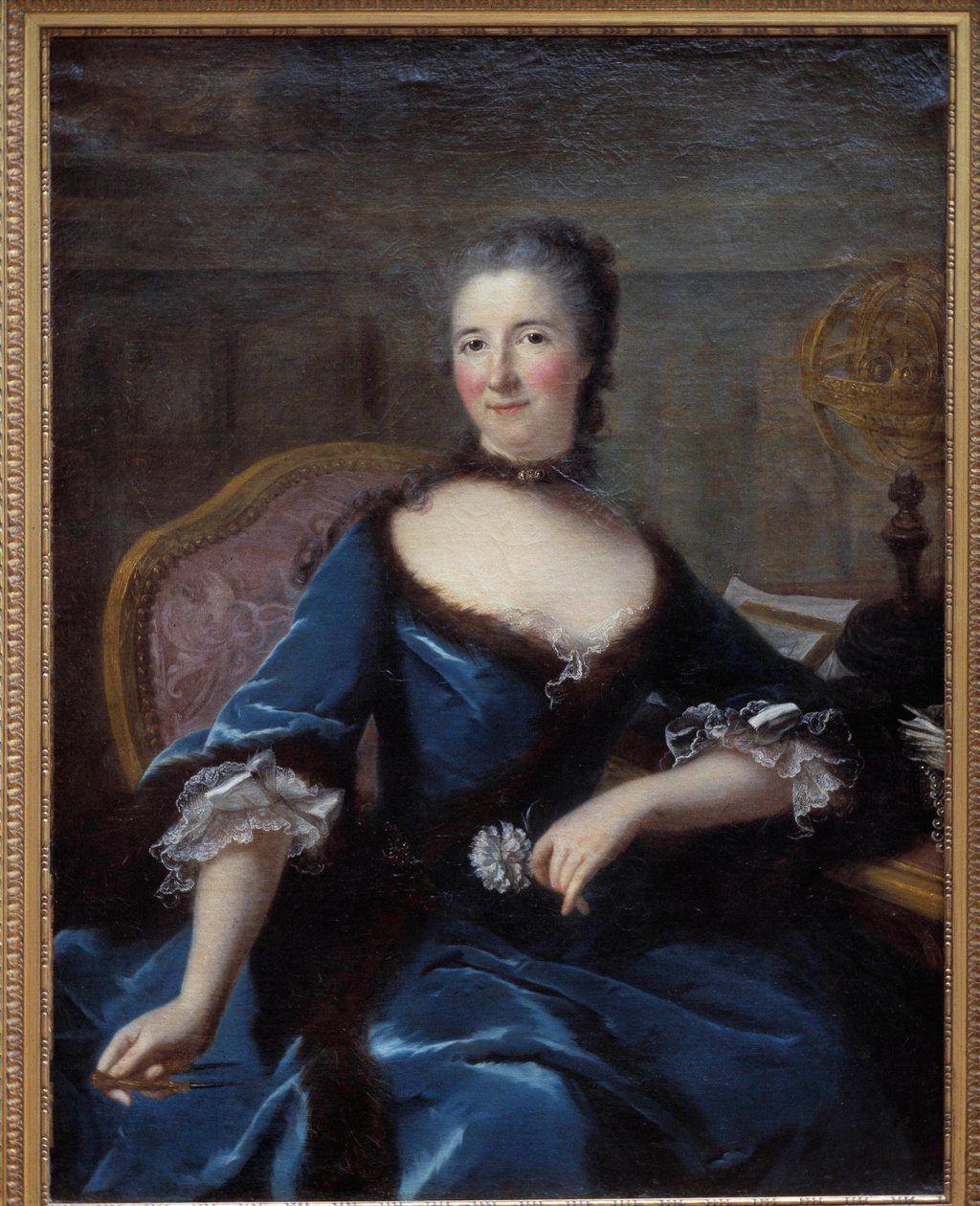 Gabrielle Emilie de Breteuil, markiisi (rouva) du Chatelet (1706-1749) muotokuva Marquise Le Tonnelier de Breteuil 