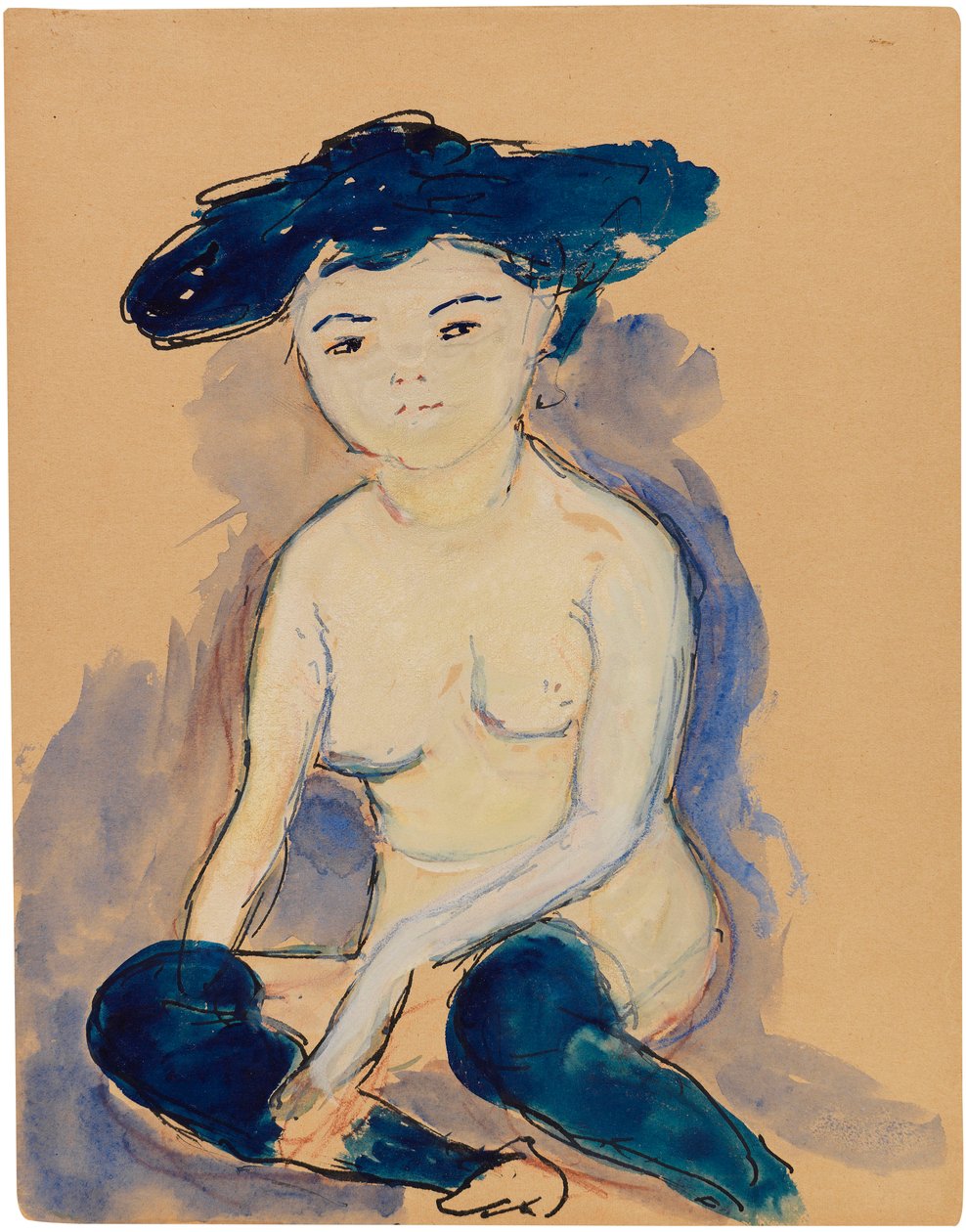 Helene muodikkaalla japanilaisella hiustyylillä, 1909. tekijältä Marianne von Werefkin