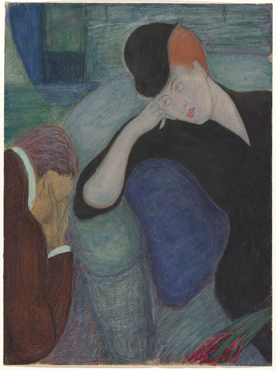 Interior amb acabat de parell assegut tekijältä Marianne von Werefkin