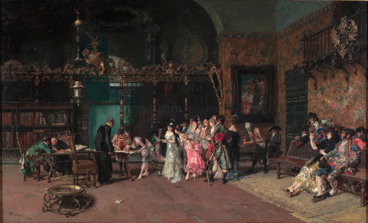 Le mariage espagnol - Espanjalaiset häät - Fortuny, Marianon (1838-1874) maalaus - 1870 - Öljy kankaalle - 60x93,5 - Museu Nacional d