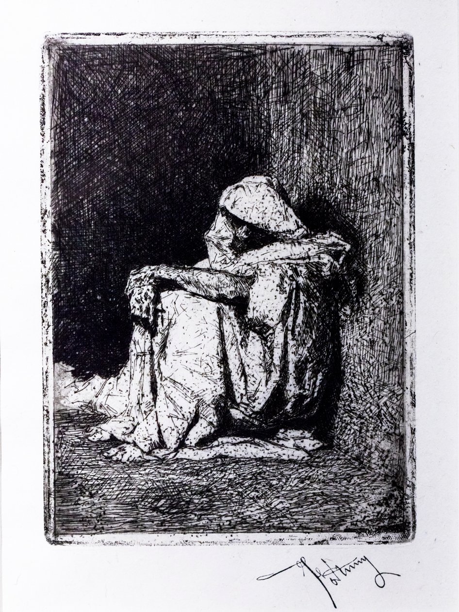 Istuva arabi tekijältä Mariano Fortuny