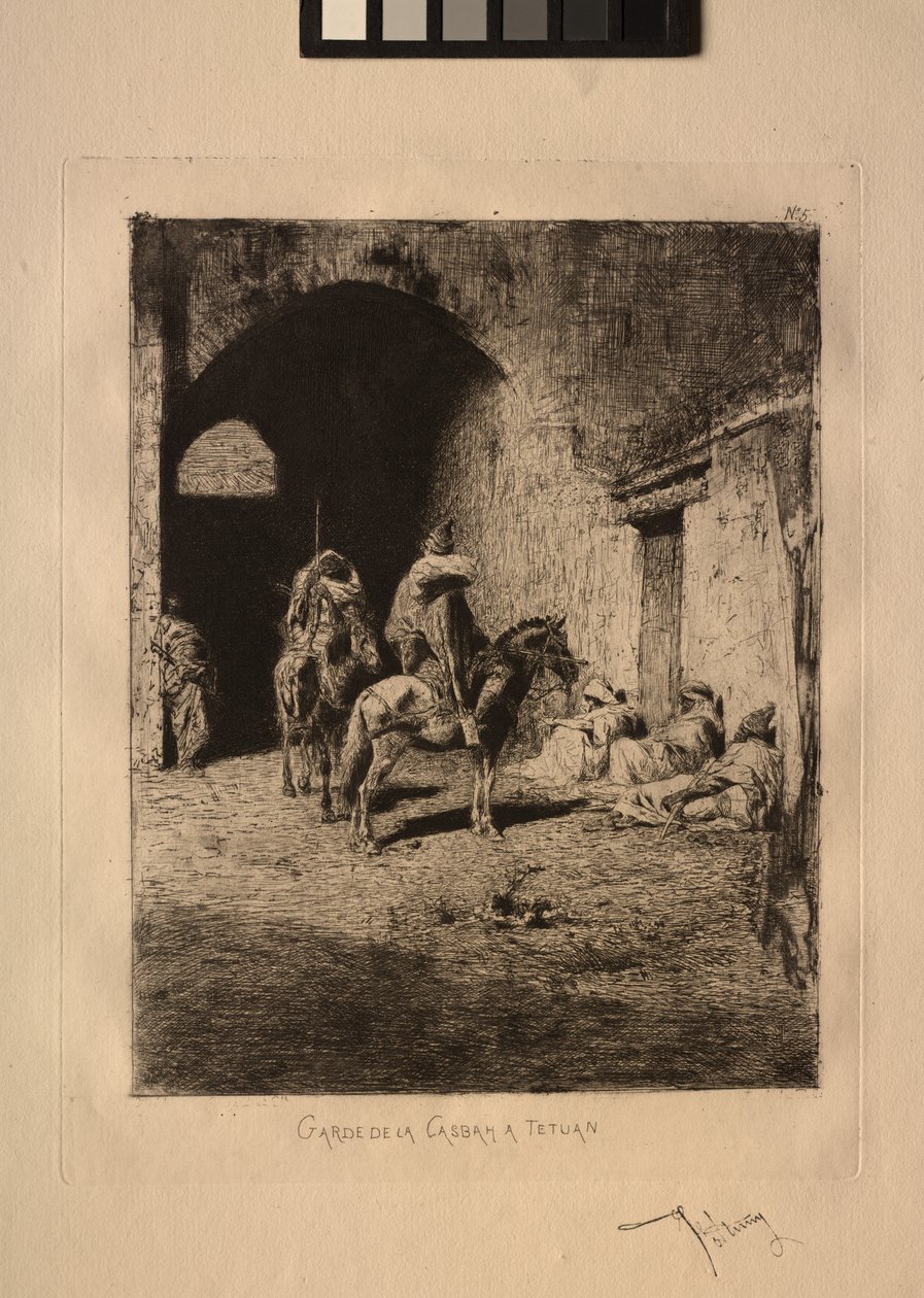 Casbah-vartija Tetuanissa. tekijältä Mariano Fortuny y Carbó