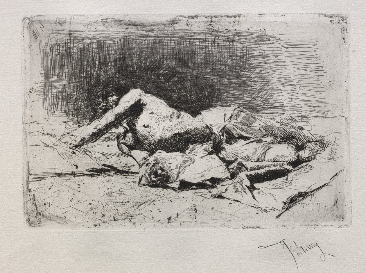 Mies vierii likaa. tekijältä Mariano José María Bernardo Fortuny y Carbó