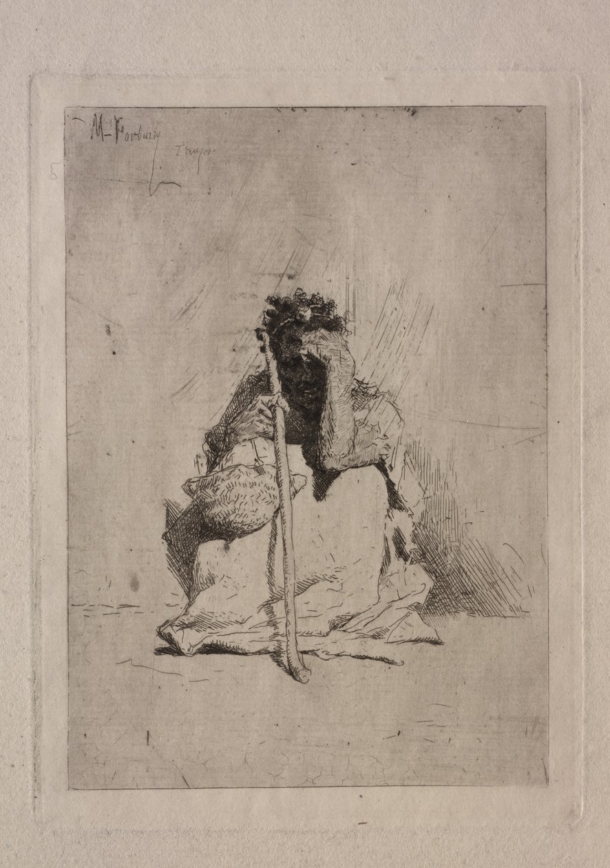 Istuva kerjäläinen. tekijältä Mariano José María Bernardo Fortuny y Carbó