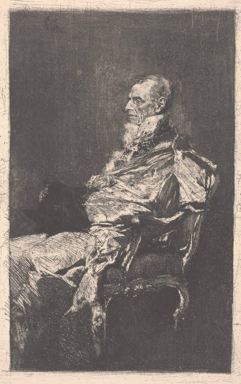 Diplomaatti (akvatinta ja etsaus) tekijältä Mariano José María Bernardo Fortuny y Carbó